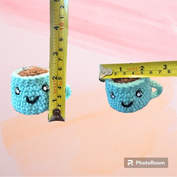 Coffee keychain/bagcharm handmade crochet plushie!! - Picture 4 of 5